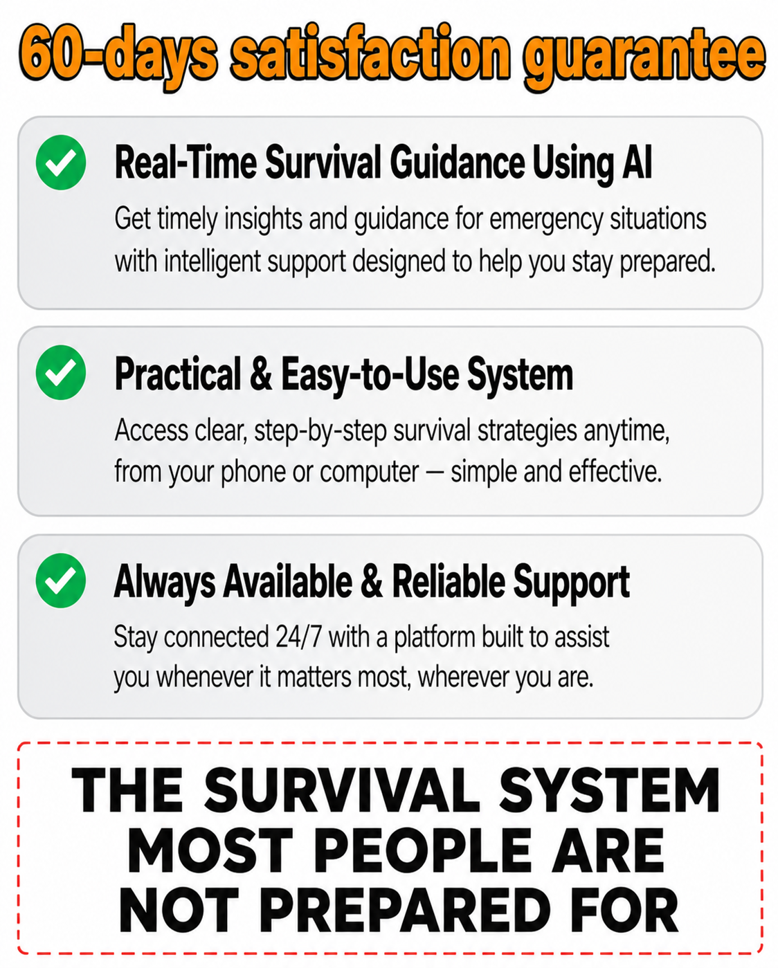 Survival Shield customer benefits